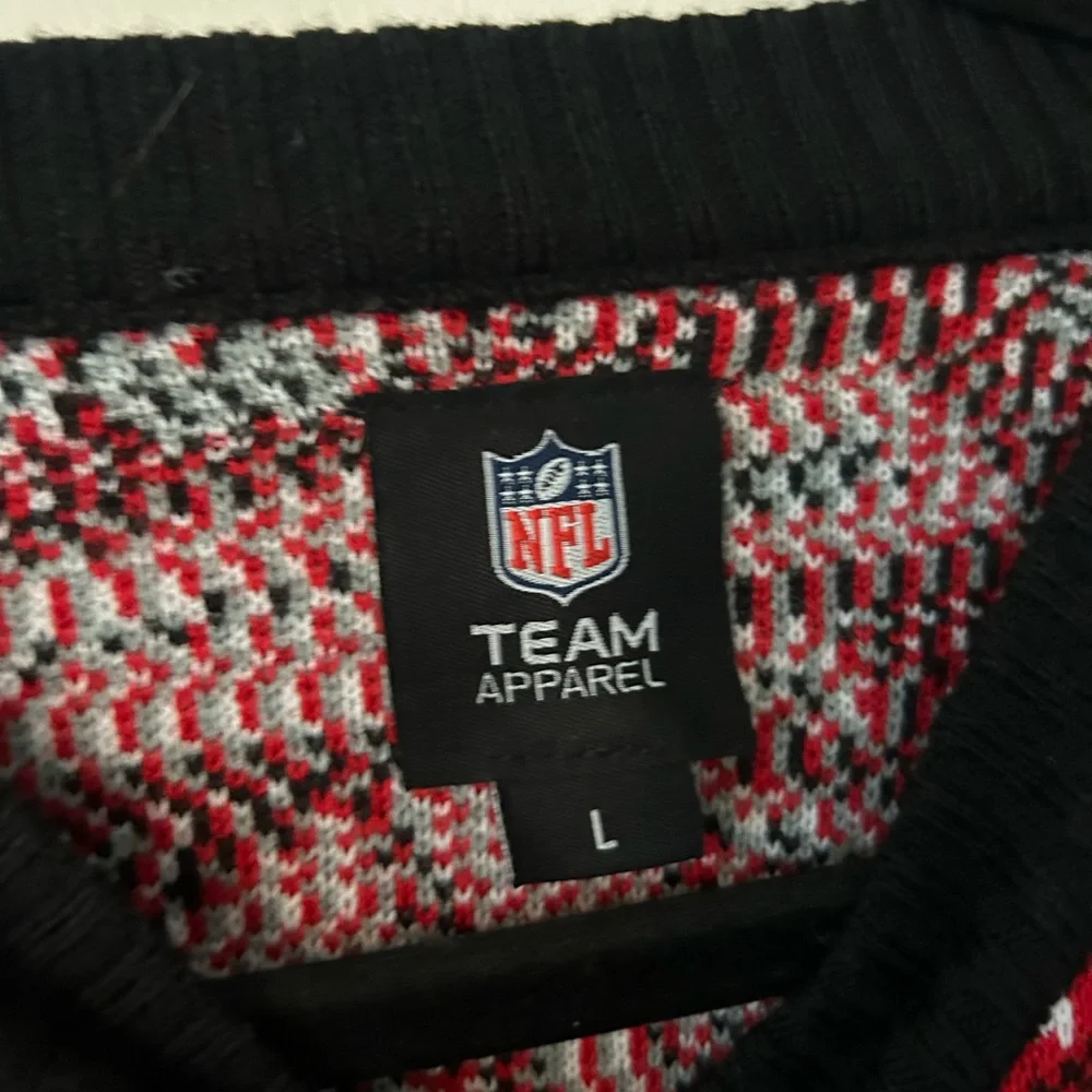 NFL Atlanta Falcons Red and Black Crewneck Sweater - Picture 3 of 5